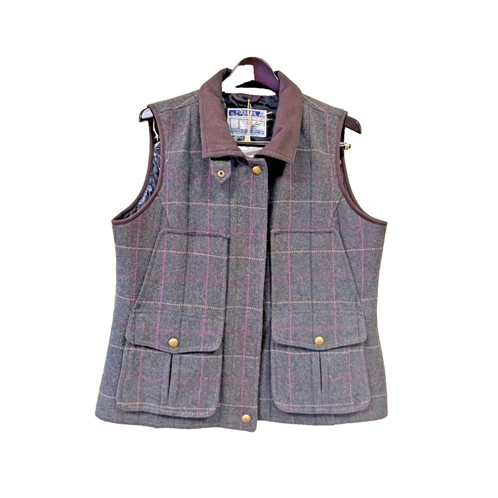 Joules Fieldmore Tweed Vest Gillet UK18 US14 Rare Find!